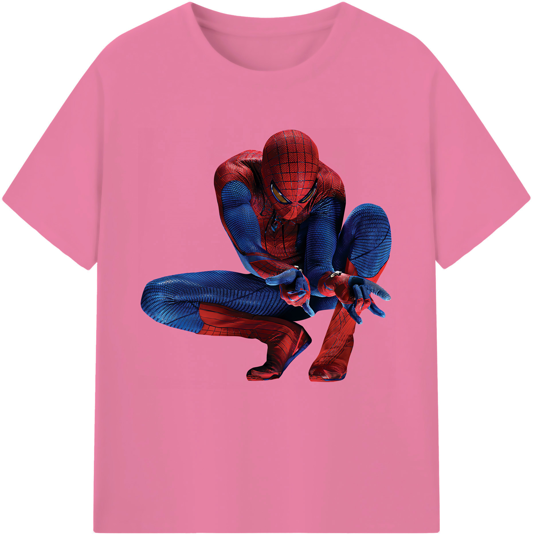 （画像用） Spider Man スパイダーマン 綿100％半袖Tシャツ（フロントプリント）